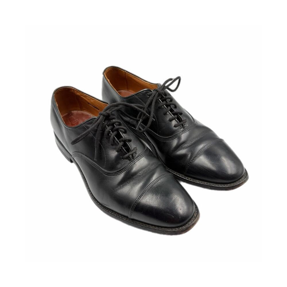 Allen Edmonds Men's 8.5 Park Avenue Black Leather Cap Toe Oxford Dress Shoes
